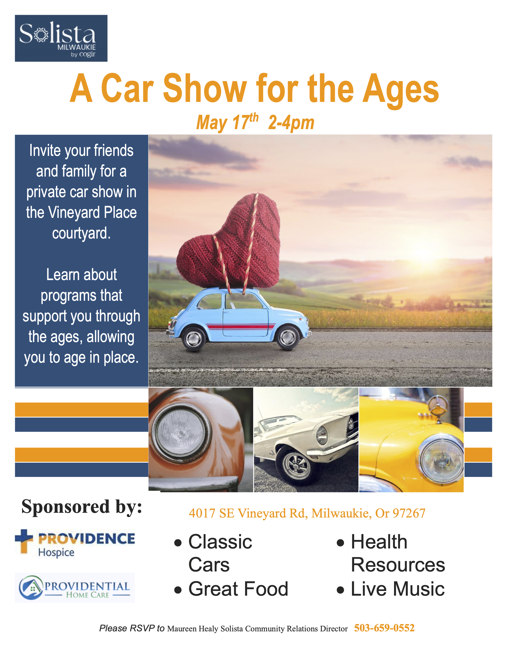 Car Show for the Ages Senior Resource Fair - May 17th
